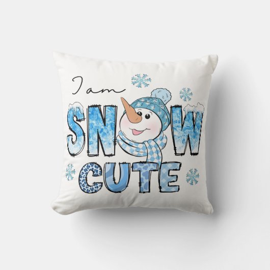 雪かわいい クッション (正面)