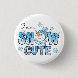 雪かわいい 缶バッジ