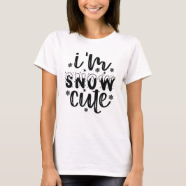 雪かわいい Tシャツ