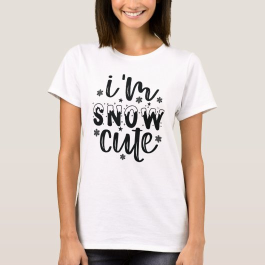 雪かわいい Tシャツ (正面)