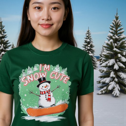 雪かわいい Tシャツ