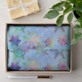 雪かわいらしカラフル片クリスマスパターン 薄葉紙 (ギフト)