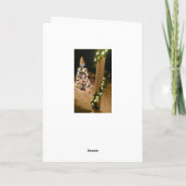 雪かわいらしカードで覆われたクリスマスツリーをライトアップ シーズンカード (裏面)