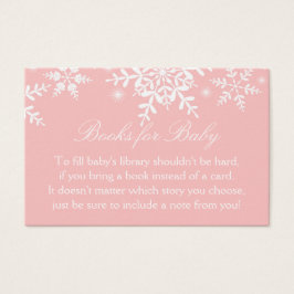 雪かわいらし片の赤ちゃんシャワーがブックカードを持ってくる