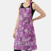 雪かわいらし片パターンオーキッドピンクID846 エプロン (インサイチュ)