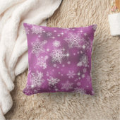 雪かわいらし片パターンオーキッドピンクID846 クッション (ブランケット)