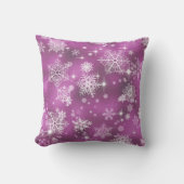 雪かわいらし片パターンオーキッドピンクID846 クッション (正面)