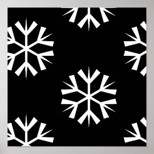 雪かわいらし片パターンデザイン ポスター