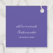 雪かわいらし片パターンバイオレットID846 フェイバータグ (裏面)