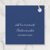 雪かわいらし片パターンブルーID846 フェイバータグ (裏面)