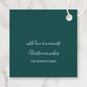 雪かわいらし片パターン緑ID846 フェイバータグ (裏面)