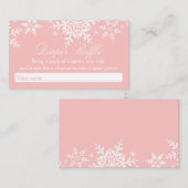 雪かわいらし片ベビーシャワーおむつラッフルチケット エンクロージャーカード (正面/裏面)