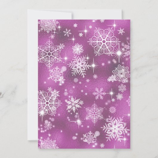 雪かわいらし片写真テンプレートオーキッドID846 案内状 (裏面)