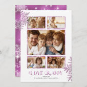 雪かわいらし片写真テンプレートオーキッドID846 案内状 (正面/裏面)