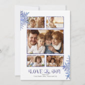 雪かわいらし片写真テンプレートバイオレットID846 案内状 (正面)