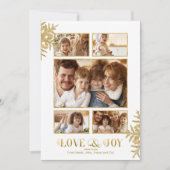 雪かわいらし片写真テンプレートWht/Gld ID846 案内状 (正面)