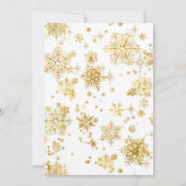 雪かわいらし片写真テンプレートWht/Gld ID846 案内状 (裏面)