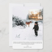 雪がたくさん楽しい冬の雪の結晶の写真 シーズンカード (裏面)