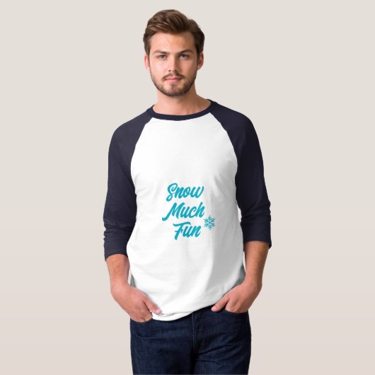 雪がたくさん楽しいTシャツ Tシャツ (正面フル)