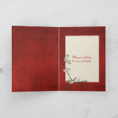 雪がクリスマスパインを覆った シーズンカード (内部)