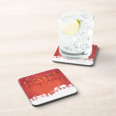 雪がクリスマス・ハウスを覆った コースター (右側)