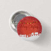 雪がクリスマス・ハウスを覆った 缶バッジ (正面&裏面)