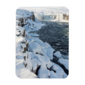 雪がゴダフスの滝を覆った マグネット (縦)