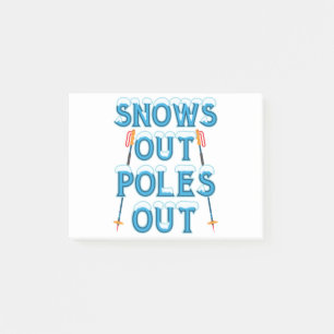 雪がポールアウトスキーカッコいいことわざ ポストイット