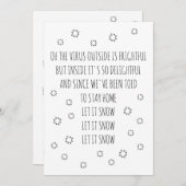 雪が吹き出るおもしろいクリスマス シーズンカード (正面/裏面)