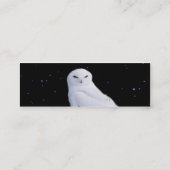 雪が多いフクロウのしおり スキニー名刺 (裏面)