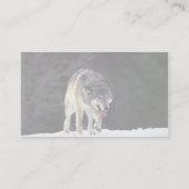 雪が多い地平線のオオカミ 名刺 (裏面)