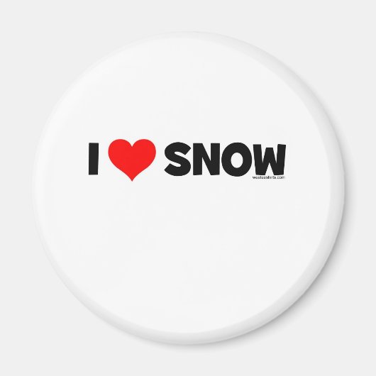 雪が大好き マグネット (正面)