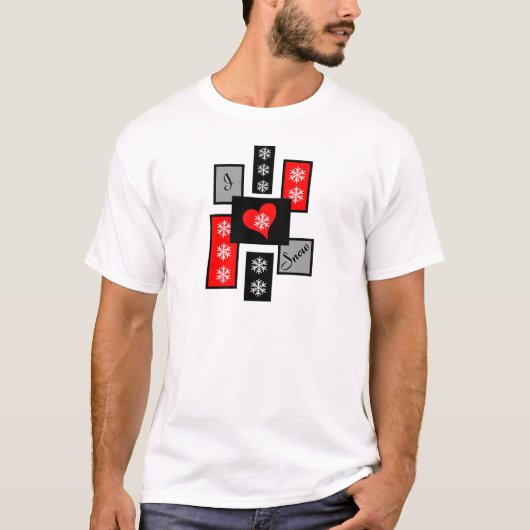 雪が大好き Tシャツ (正面)