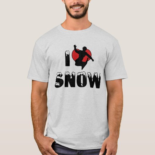 雪が好きなのTシャツ Tシャツ (正面)