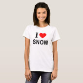 雪が好き 雪大好き 雪愛してる Tシャツ (正面フル)