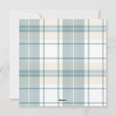 雪が家族のクリスマスカードを輝いている シーズンカード (裏面)