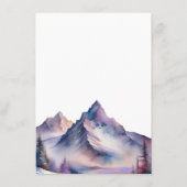 雪が山の風景を覆結婚った エンクロージャーカード (裏面)