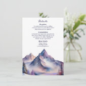 雪が山の風景を覆結婚った エンクロージャーカード (スタンド正面)