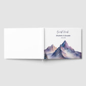 雪が山の風景を覆結婚った ゲストブック (全面)