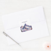 雪が山の風景を覆結婚った スクエアシール (封筒)