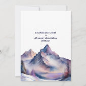 雪が山の風景を覆結婚った セーブザデート (裏面)