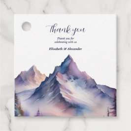 雪が山の風景を覆結婚った フェイバータグ