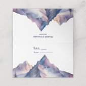 雪が山の風景を覆結婚った プレイスカード (外部開封)