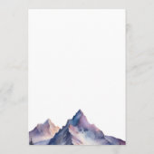 雪が山の風景を覆結婚った メニュー (裏面)