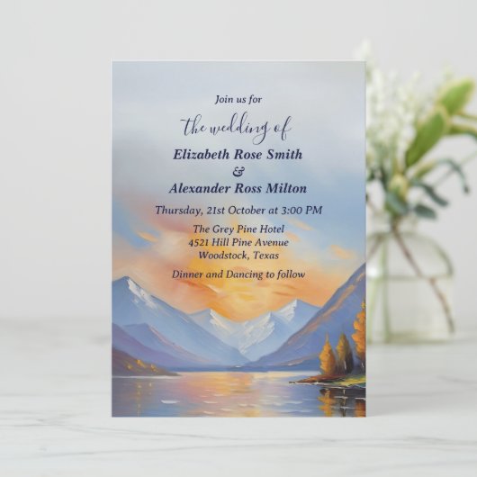 雪が山を覆い湖結婚を覆った 招待状 (スタンド正面)