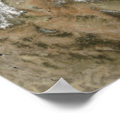 雪が州のロッキー山脈を覆統一されたう ポスター (角)