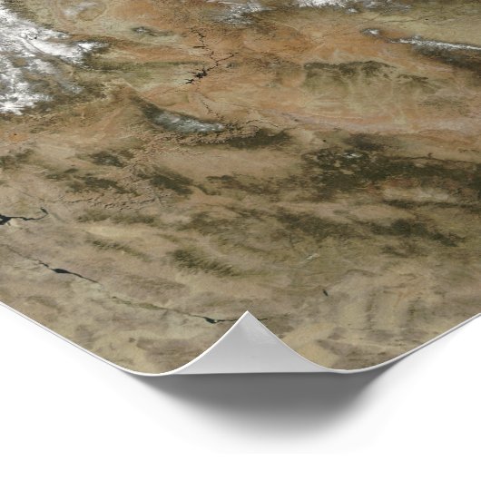 雪が州のロッキー山脈を覆統一されたう ポスター (角)