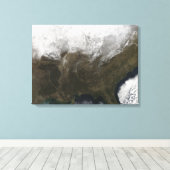 雪が州を覆統一されたう キャンバスプリント (インサイチュ (ウッドフロア))