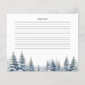 雪が恋に。パインフォレストブライダルシャワーレシピ (裏面)