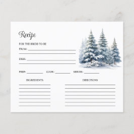 雪が恋に。パインフォレストブライダルシャワーレシピ